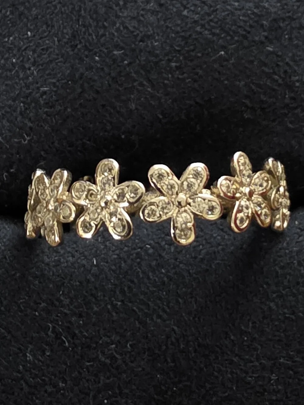 925 Silver Pandora CZ Ring (Vintage)